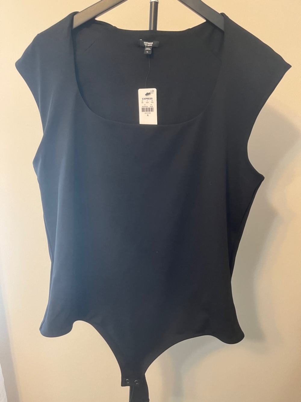 Express Black Cap Sleeve Bodysuit